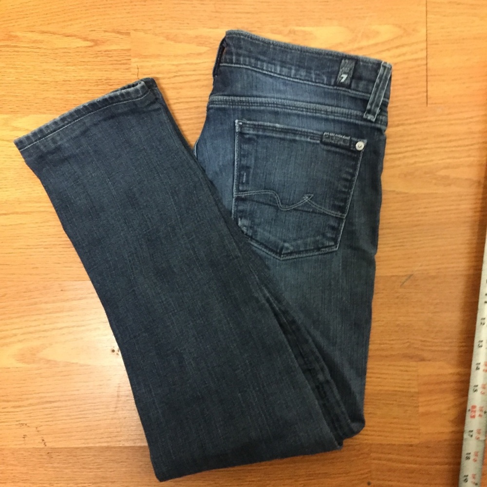 Women’s 7 for all mankind blue jeans size 28 - Picture 1 of 6